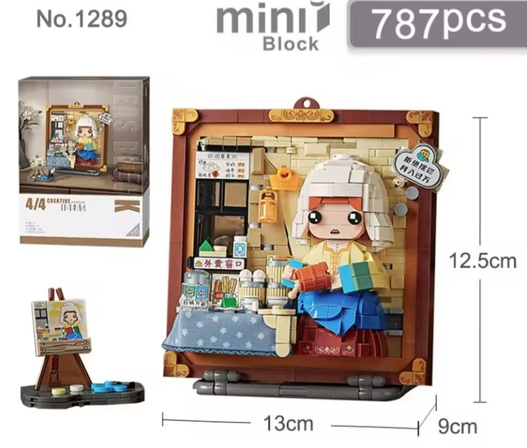 Classic Oil Painting Building Block Set Toys (with box) tys bbs