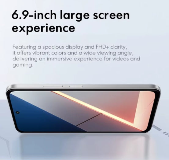 Xiaomi Poco M7 Global Version Blue Smartphone Facial Recognition & Fingerprint Unlock Function Dust Water & Scratch Resistant HD Screen Super/Fast Charging (RAM 6GB+128GB ROM) Smartphone. smp
