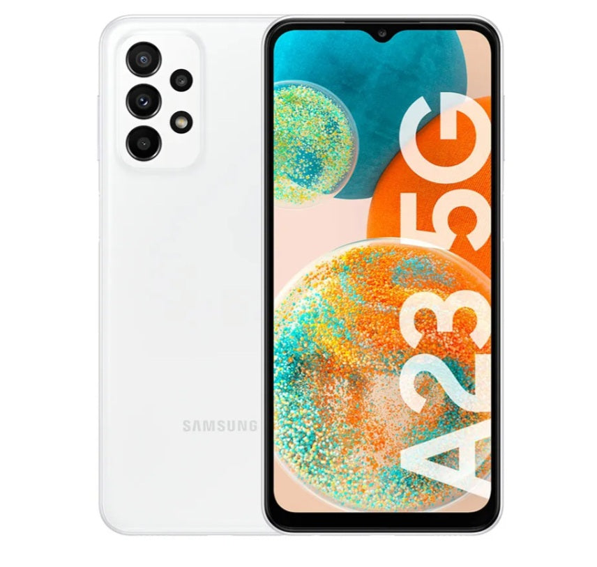 Samsung Galaxy A23 5G Global Version White Smartphone Dust Water & Scratch Resistant HD Screen Super/Fast Charging Smartphone (RAM 4GB+64GB ROM). smp