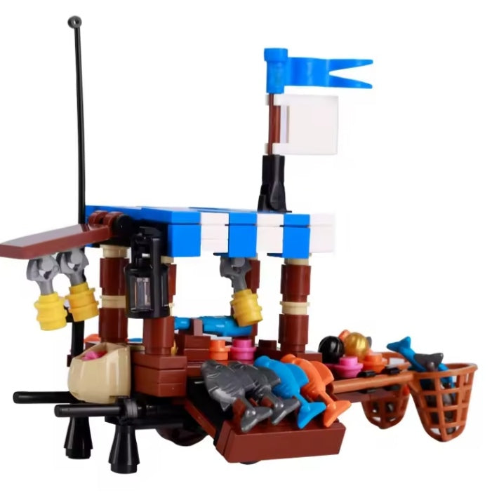 Children's Market Food Cart Building Blocks Set Toys tys bbs