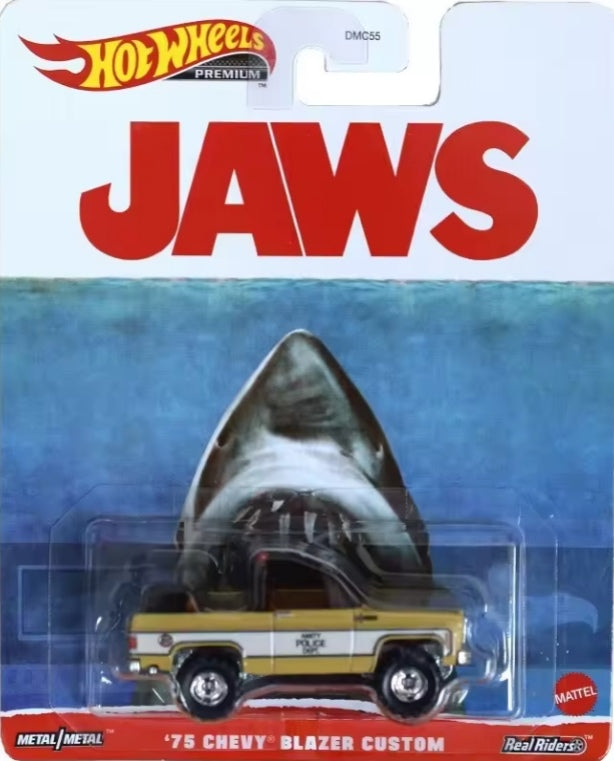 Hot Wheels Entertainment Culture Pop Series Jaws '75 Chevy Blazer Custom Toy Car tys crs