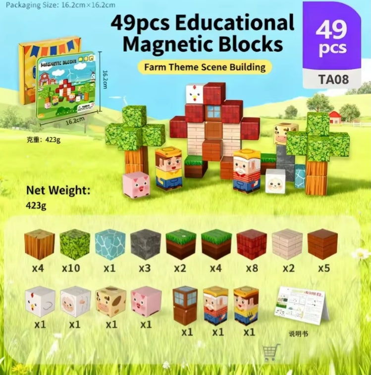 Children's Early Learning Portable Magnetic Building Blocks Set Toys tys edc bbs