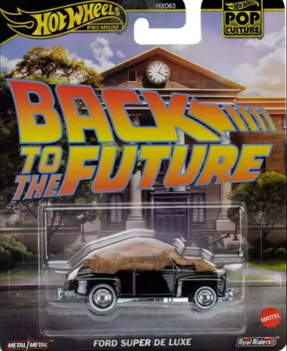 Original Hot Wheels Premium Car Pop Culture Back To The Future Time Machine Ford Super De Luxe tys crs