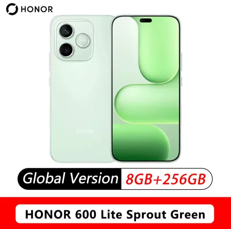 Honor 600 Lite Global Version Sprout Green Smartphone Dust Water & Scratch Resistant HD Screen Super/Fast Charging Smartphone (RAM 8GB÷256GB ROM). smp