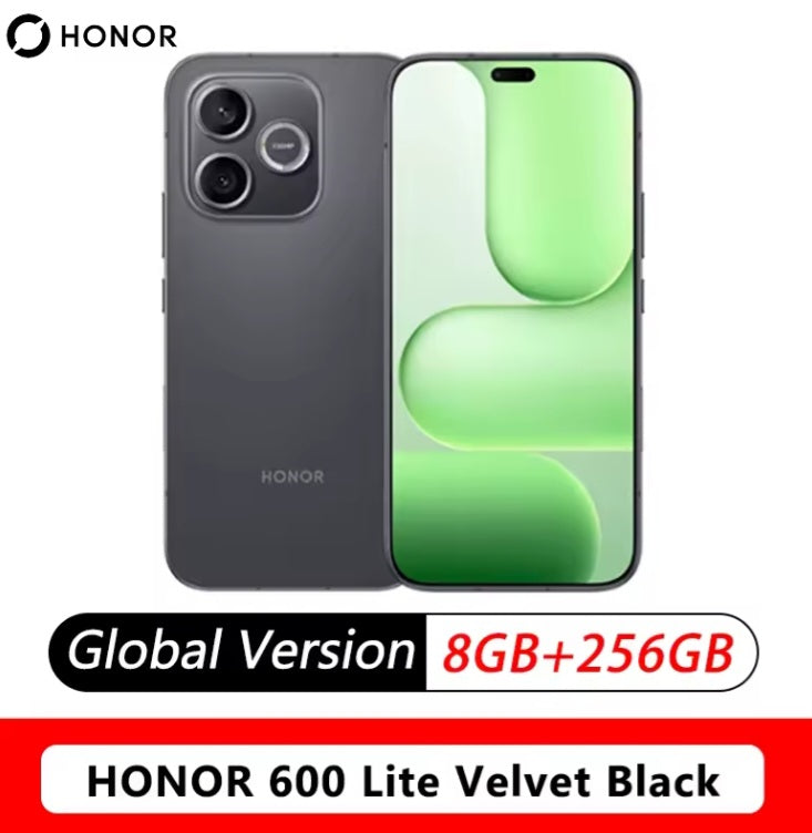 Honor 600 Lite Global Version Velvet Black Smartphone Dust Water & Scratch Resistant HD Screen Super/Fast Charging Smartphone (RAM 8GB÷256GB ROM). smp