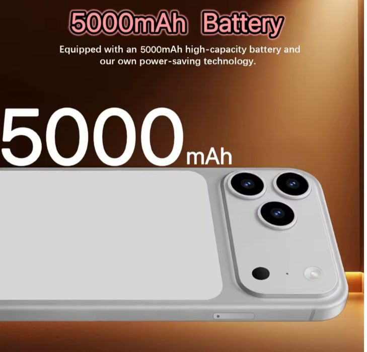 SURGAZE i18 Pro Max Global Version Silver Smartphone Dust Water & Scratch Resistant HD Screen Super/Fast Charging Smartphone (RAM 12GB÷512GB ROM). smp
