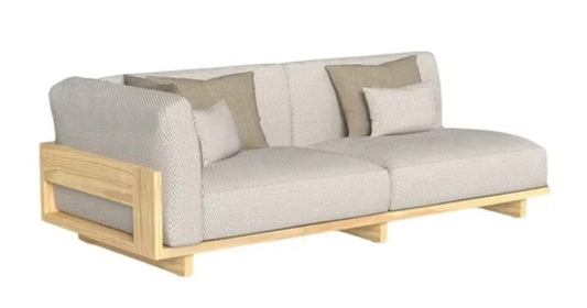 1 Outdoor ALL Weather Teak Sofa: Lounge, Garden, Hotel Terrace Lounge, Sun Lounger (218x95x60cm)