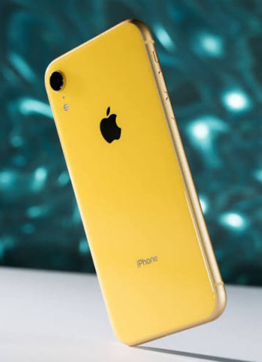 Apple iPhone XR 3G Smartphone Facial Recognition Function Dust Water & Scratch Resistant HD Screen Super/Fast Charging (64GB ROM) (Yellow) Smartphone + FREE Earphones. smp