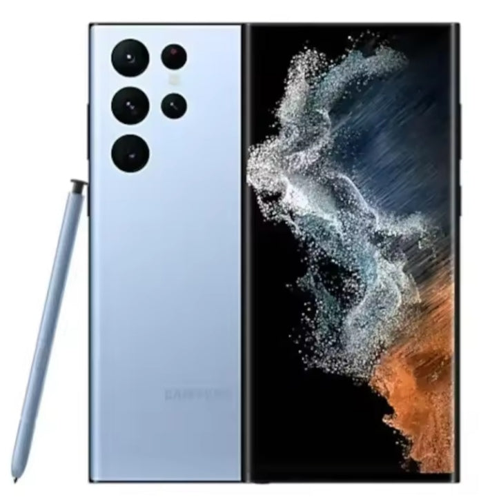 Samsung Galaxy S22 Ultra 5G Snapdragon 8 (Blue) Smartphone RAM 8GB+128GB ROM 6.8inch HD Screen. smp