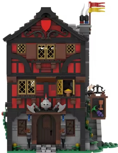 Medieval Town Square Castle Building Blocks Set Toys tys bbs