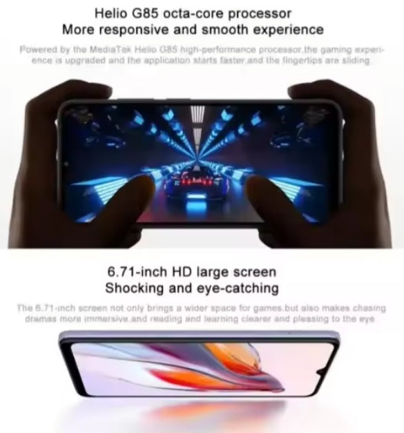Xiaomi Redmi 12C Global Version Black Smartphone Facial Recognition & Fingerprint Unlock Function Dust Water & Scratch Resistant HD Screen Super/Fast Charging Smartphone (RAM 4GB+128GB ROM) + FREE Gift. smp