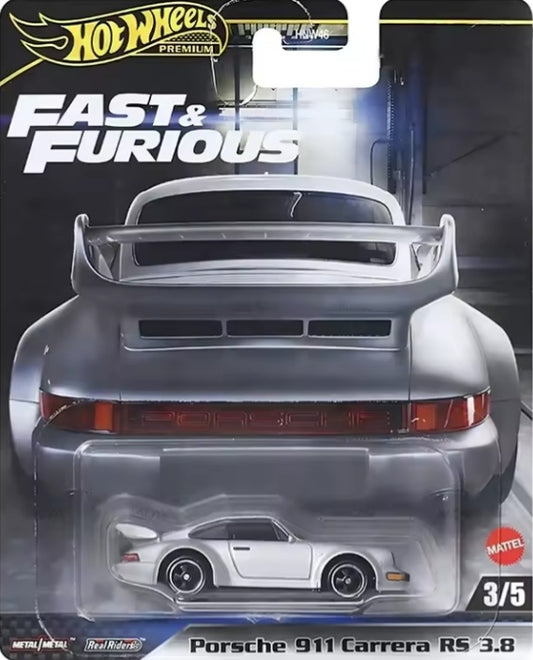 Hot Wheels Premium Fast & Furious "Porsche 911 Carrera RS 3.8" Toy Car tys crs