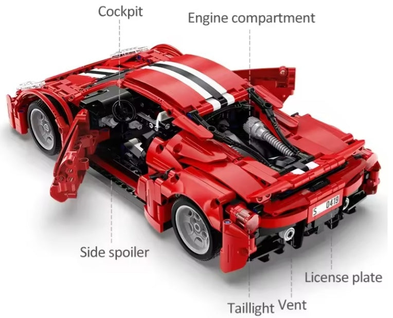 Remote Control Cada Racing Car (with motor) Building Blocks Set Toys tys bbs crs