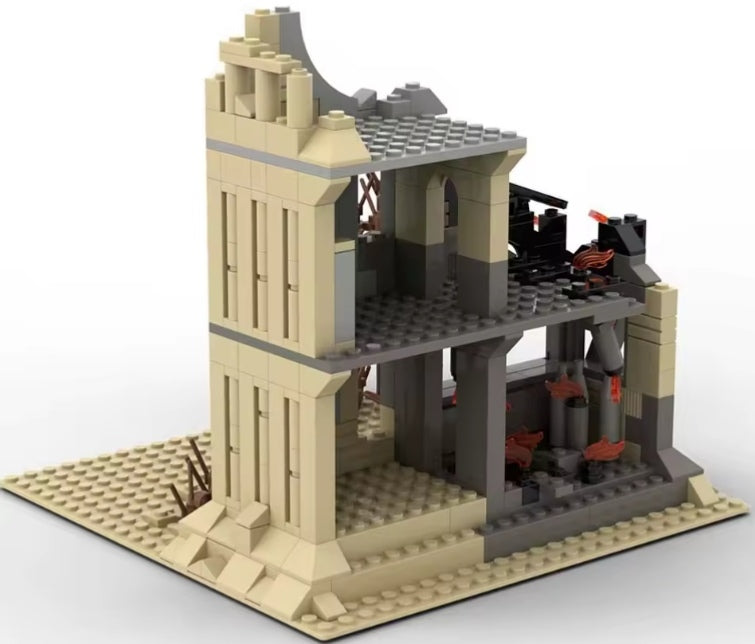 WW2 Military Battlefield Building Set Ruins Building Blocks Set Toys tys bbs