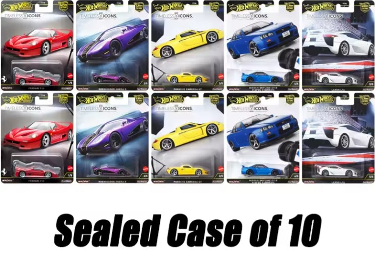 Hot Wheels Premium FPY86 Collector's Gift, Ferrari, Porsche, Lexus, Nissan, Koenigsegg tys crs