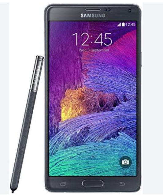 Samsung Galaxy Note 4 Global Version Black Smartphone Dust Water & Scratch Resistant HD Screen Super/Fast Charging Smartphone (N910F). smp
