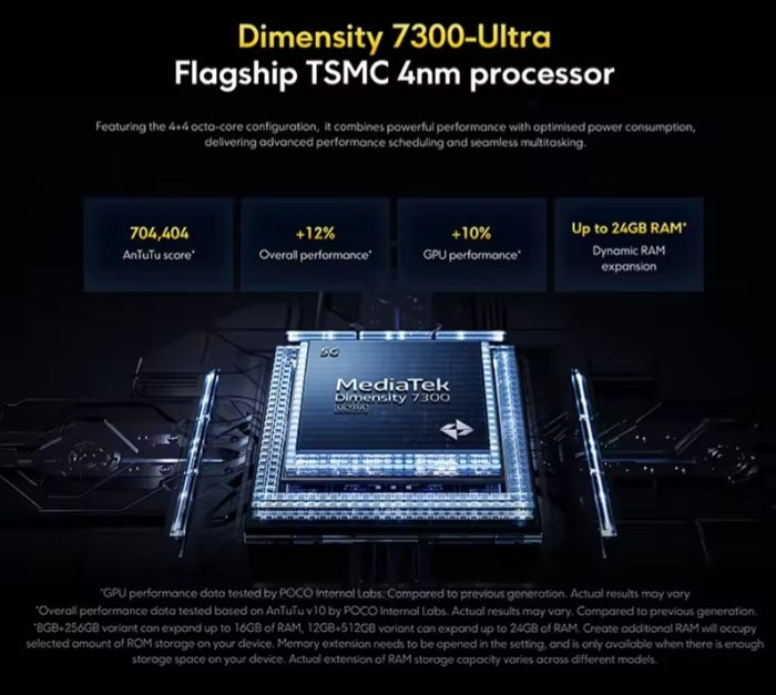 Xiaomi Poco X7 5G Global Version Black Smartphone Facial Recognition & Fingerprint Unlock Function Dust Water & Scratch Resistant HD Screen Super/Fast Charging (RAM 12GB+512GB ROM) Smartphone. smp