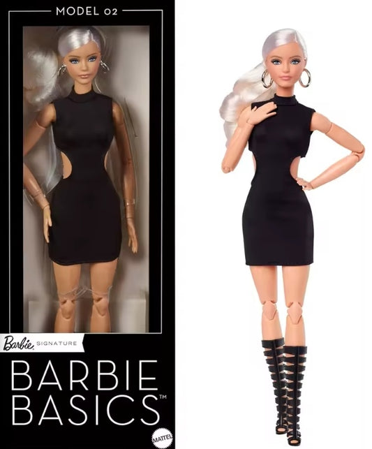 Original Barbie Signature Doll Basics Model 02 Classic Black Dress dll tys