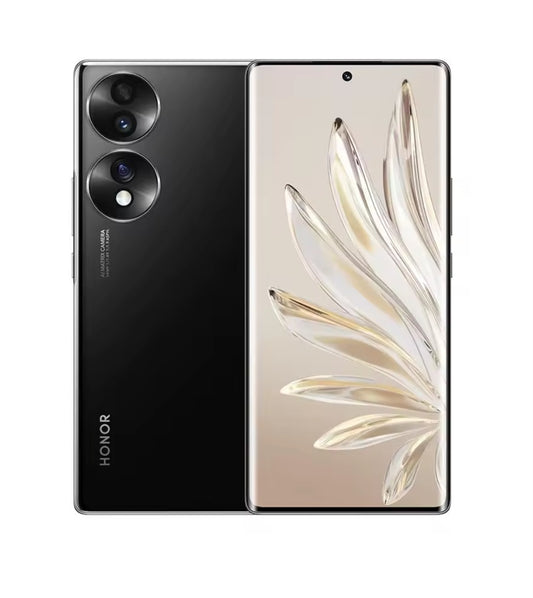 Honor 70 5G Global Version Black Smartphone Facial Recognition & Fingerprint Unlock Function Dust Water & Scratch Resistant HD Screen Super/Fast Charging Smartphone (RAM 12GB+256GB ROM) smp