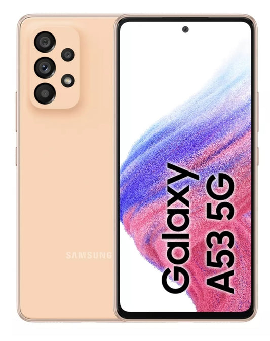 Samsung Galaxy A53 5G US Version Smartphone Facial Recognition & Fingerprint Unlock Function Dust Water & Scratch Resistant HD Screen Super/Fast Charging Gold Smartphone smp
