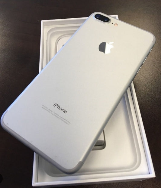 Apple iPhone 7 Plus Smartphone Fingerprint Unlock Function Dust Water & Scratch Resistant HD Screen Super/Fast Charging (128GB ROM) (Silver) Smartphone + FREE Earphones. smp