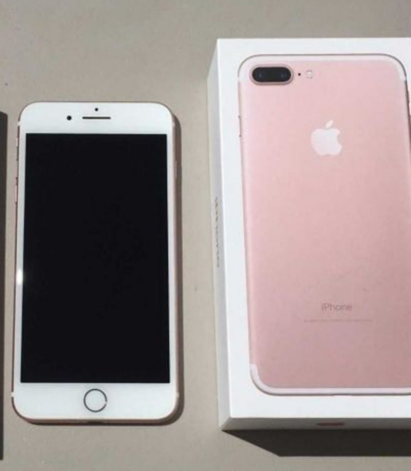 Apple iPhone 7 Plus Smartphone Fingerprint Unlock Function Dust Water & Scratch Resistant HD Screen Super/Fast Charging (128GB ROM) (Rose Gold) Smartphone + FREE Earphones. smp