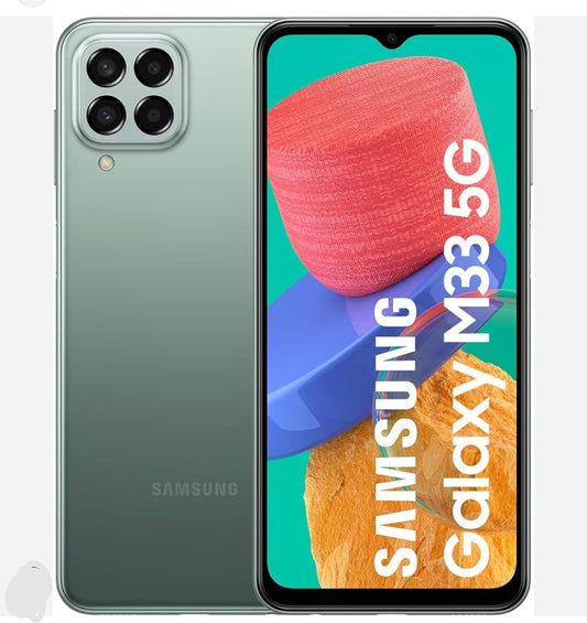 Samsung Galaxy M33 5G Korean Version Smartphone Facial Recognition & Fingerprint Unlock Function Dust Water & Scratch Resistant HD Screen Super/Fast Charging M Series Green Smartphone smp