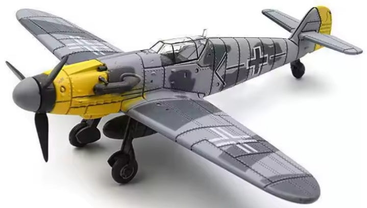 Yellow Grey Military Fighter Aeroplane Building Blocks Set Toys tys bbs