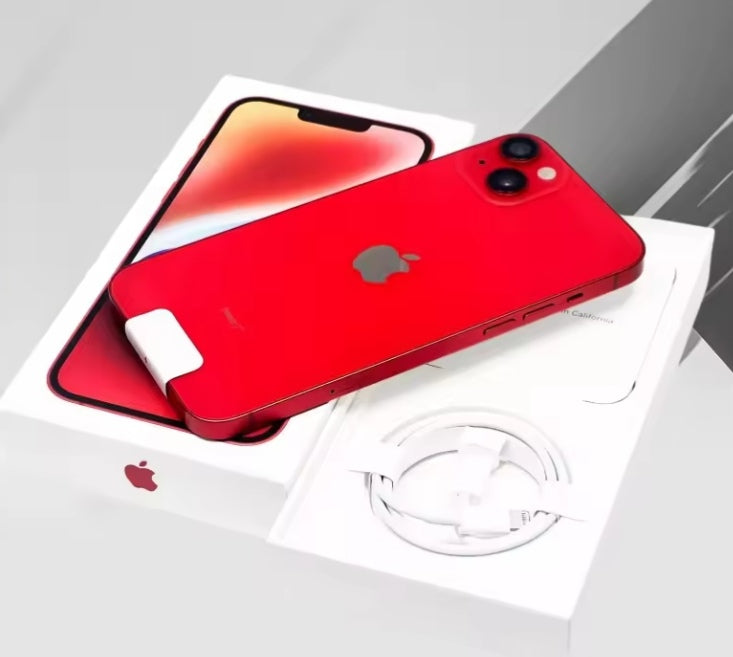 Apple iPhone 14 Plus 5G Smartphone Facial Recognition Function Dust Water & Scratch Resistant HD Screen Super/Fast Charging (128GB ROM Full Set) (Red) Smartphone smp