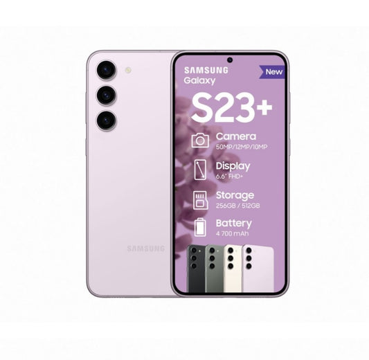 Samsung Galaxy S23 Plus 5G Smartphone US Version Dustproof Water & Scratch Resistant HD Screen Super/Fast Charging (256GB)(Lavender) Smartphone smp