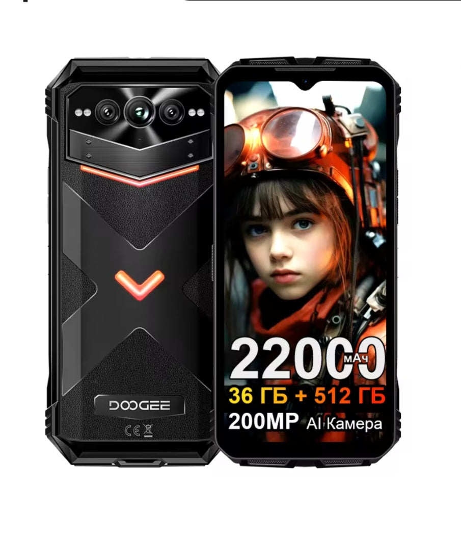 DOOGEE VMax Plus 5G Rugged Global Version Black Smartphone Facial Recognition & Fingerprint Unlock Function Dust Water & Scratch Resistant HD Screen Super/Fast Charging Smartphone. smp