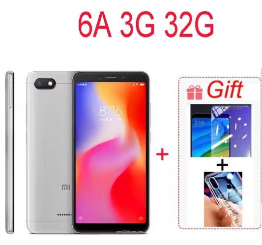 Xiaomi Redmi 6A Global Version Grey Smartphone Facial Recognition & Fingerprint Unlock Function Dust Water & Scratch Resistant HD Screen Super/Fast Charging (RAM 3GB+32GB ROM) Smartphone + FREE Gifts. smp