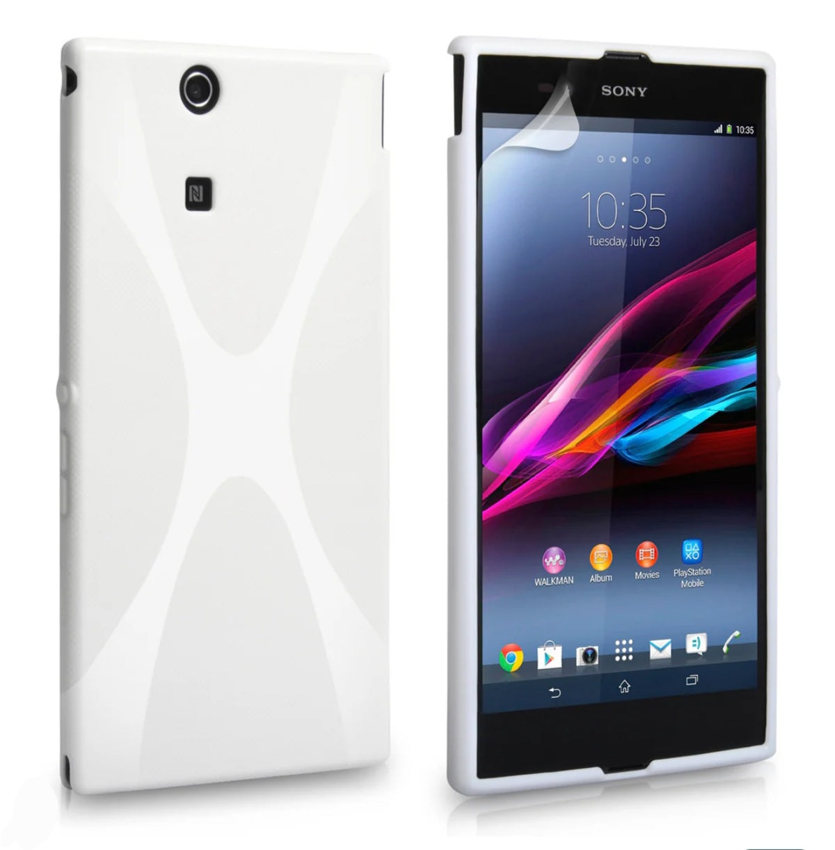 Sony Xperia Z Ultra Global Version White Smartphone (C6802 Simple Set) Facial Recognition Dust Water & Scratch Resistant HD Screen Super/Fast Charging Smartphone smp