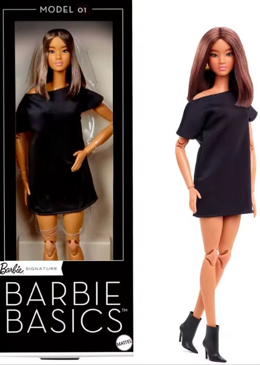 Original Barbie Signature Doll Basics Model 01 Classic Black Dress tys dll