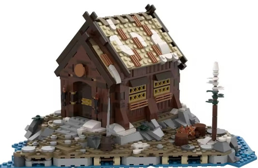 Medieval Viking Homestead Building Blocks Set Toys tys bbs