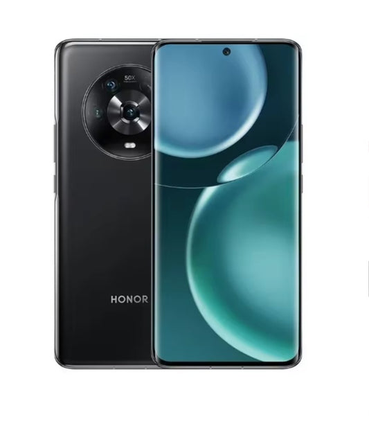 Honor Magic 4 5G Global Version Black Smartphone Facial Recognition & Fingerprint Unlock Function Dust Water & Scratch Resistant HD Screen Super/Fast Charging (RAM 12GB+256GB ROM) smp