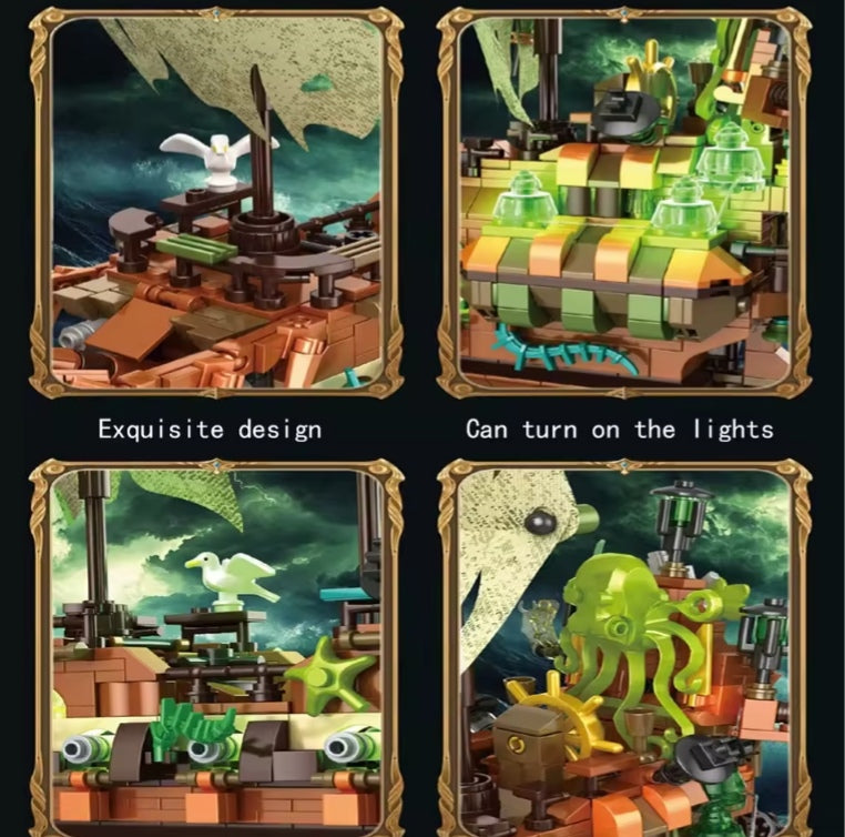 2025 Flying Dutchman Ghost Ship Building Blocks Set Toys tys bbs