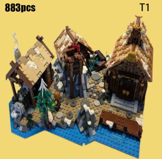 Viking Village Building Blocks Set Toys tys bbs