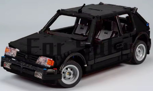 Black Peugeot 205 GTI Edition Building Blocks Set Toys tys bbs crs
