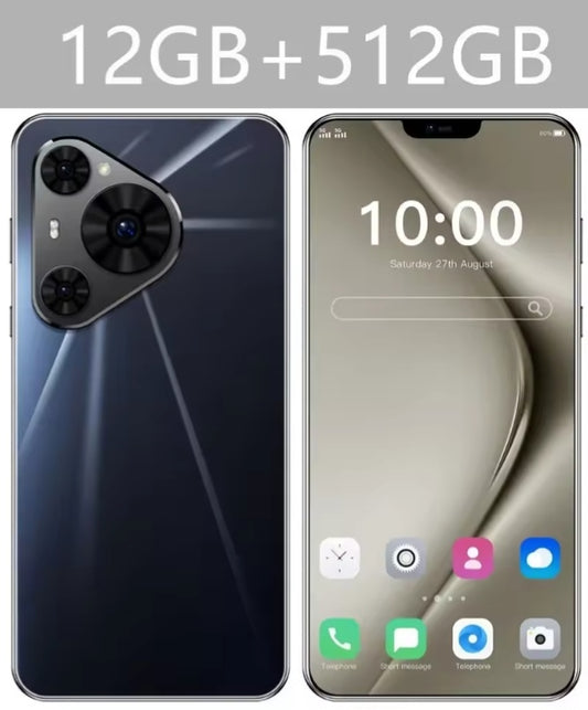 2026 HOT New P80 Ultra 7.0inch HD 4K 4G 5G Android 12GB+512GB (Black) Smartphone smp