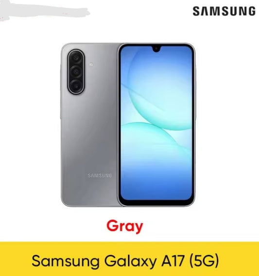 Samsung Galaxy A17 5G Global Version Smartphone Facial Recognition & Fingerprint Unlock Function Dust Water & Scratch Resistant HD Screen Super/Fast Charging (RAM 6GB+128GB ROM) (Gray) Smartphone smp