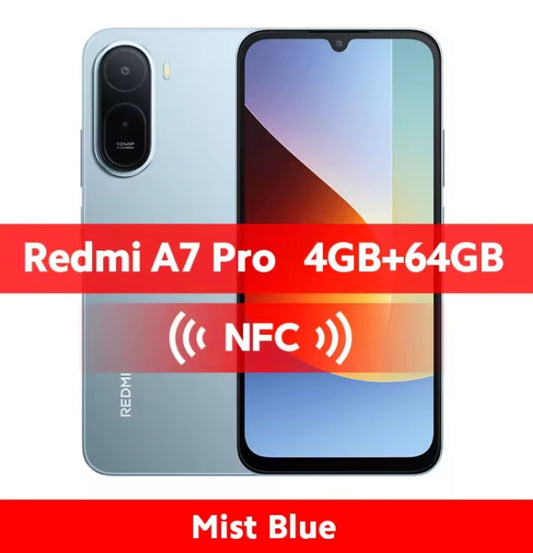 Xiaomi Redmi A7 Pro Global Version Blue Smartphone Facial Recognition & Fingerprint Unlock Function Dust Water & Scratch Resistant HD Screen Super/Fast Charging Smartphone. smp
