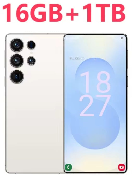 2025 S26 Ultra 7.3inch HD 4G 5G Android 16GB+1TB (White) Smartphone smp