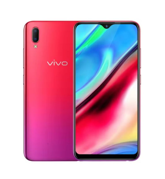 Vivo Y93 4G Global Version Red Smartphone Dust Water & Scratch Resistant HD Screen Super/Fast Charging Smartphone (RAM 4GB+64GB ROM). smp
