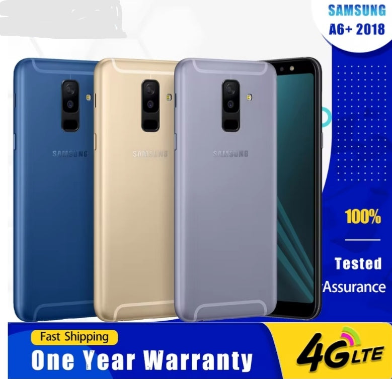 Samsung Galaxy A6+ 4G LTE Smartphone 6inch Screen RAM 3GB+32GB ROM (Gold) Smartphone smp