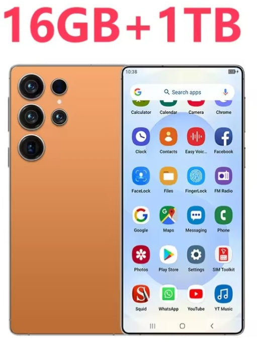 2025 S26 Ultra 7.3inch HD 4G 5G Android 16GB41TB (Orange) Smartphone smp