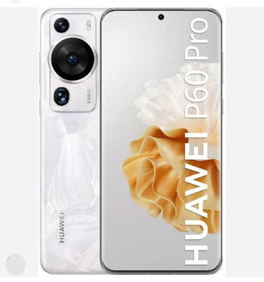 Huawei P60 Pro Global Version Smartphone Facial Recognition & Fingerprint Unlock Function Dust Water & Scratch Resistant HD Screen Super/Fast Charging (RAM 12GB+512GB ROM) (White) Smartphone smp
