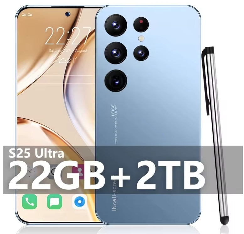 2025 High Quality LCD Screen S25 Ultra 7.3 Inch 22GB (Blue) Smartphone smp