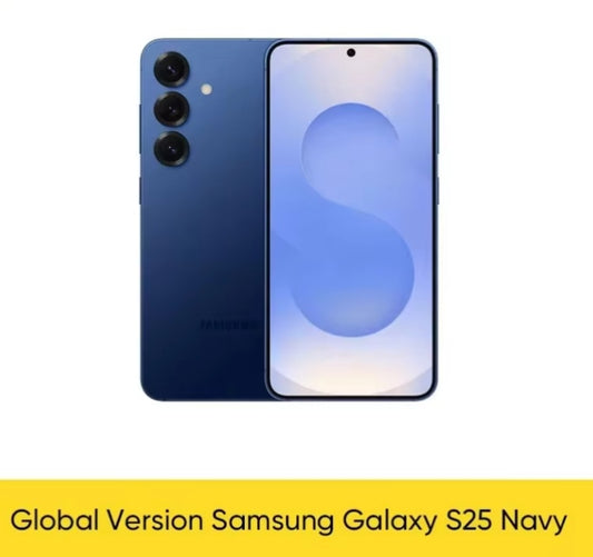 Samsung Galaxy S25 AI Global Version Smartphone Facial Recognition Function Fingerprint Unlock Function Dustproof Water Resistant (Navy) Smartphone smp