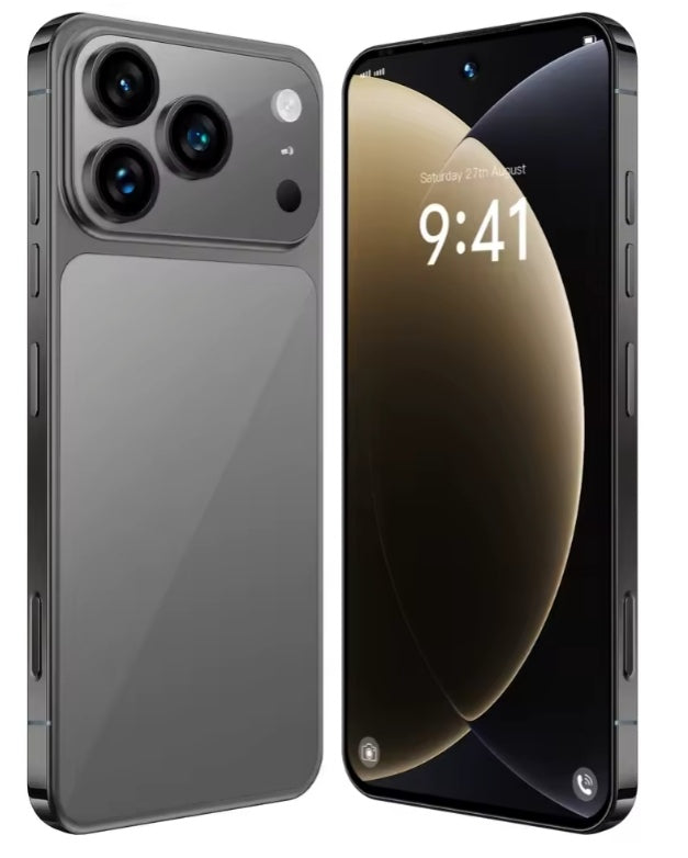 2025 HOT I17 Pro Max 5G Android 15 System Global Version 12GB 512GB (Black) Smartphone smp